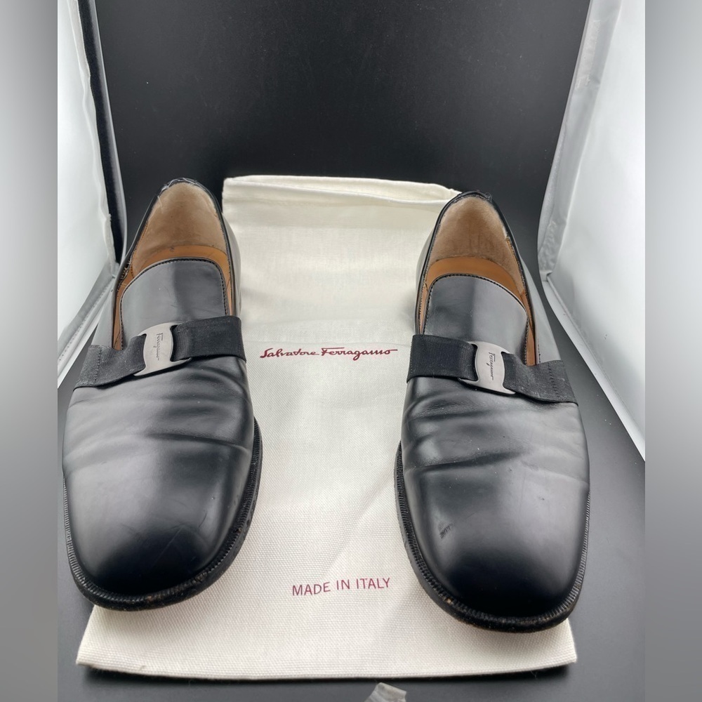 Salvatore Ferragamo Men's Loafer, Size 10.5 D - Black